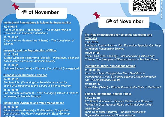 Plakat - Science, Values and Institutions: Workshop